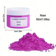 Pigmento en polvo de hormigón DIY, 48g - Colorante a base de agua para yeso, resina epoxi artesanías y joyería, disponible en 12 colores vibrantes, polvo de pigmento de color - Multicolor - Ver 17