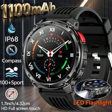 GUHUAVMI 1.7inch Big Screen Men's Outdoor Sports Smartwatch, Built In 1100mAh Ultra Large Capacity Battery, With Bluetooth Call, Voice Assistant, Reminder Function, Strong LED Flashlight, DIY Watch Face, Fitness Tracker Watch(Step Counting, Distance, Calories), GPS Motion Tracking, Compass, Multi Sport Modes, IP68 Waterproof Smart Watch For Women, Compatible With Android IOS Mobile, Best Gifts - 彩色 - 查看 16
