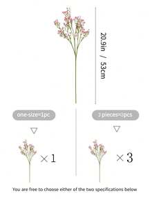 3 piezas de Flores artificiales de Gypsophila rosa - Ramo de Flor de Bebé a granel con múltiples ramas para decoración de bodas, centros de mesa para despedida de soltera, arreglos florales DIY, decoración de mesa del hogar, relleno de jarrones, regalo del Día de San Valentín, decoración de fiesta de jardín, perfecta para decoración navideña, suministros para fiestas de Navidad y Año Nuevo - Rosa - Ver 3