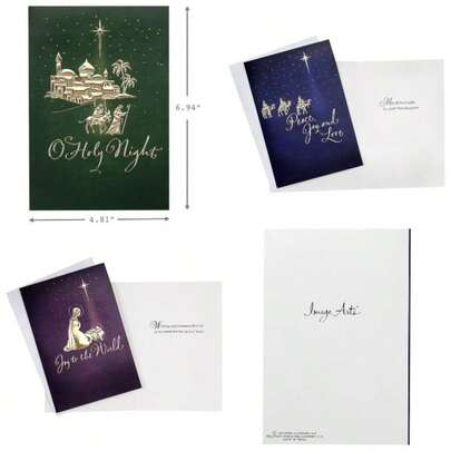 Arts Religious Boxed Cards Assortment 4 Designs, 24 Cards with Envelopes