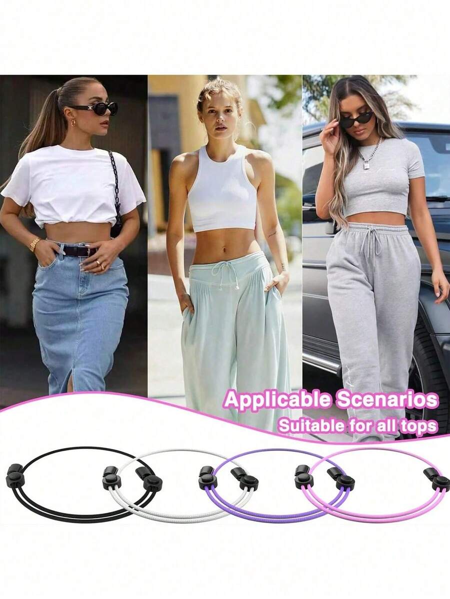 1pc Crop Tuck Adjustable Band, Crop Tuck Tool For Sweater And Shirt, Belly Leaking Crop Tuck Band, The Elastic Band To Change The Style Of Your Tops