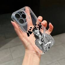 Funda de teléfono Anime Vagabond Miyamoto Musashi compatible con iPhone 16E, 16, 15, 14, 13, 12, 11 Pro Max, X, XR, XSMAX, 8, 7 Plus, TPU transparente suave en la parte trasera - Color transparente 1 - Ver 5
