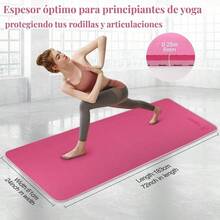 Tapete de Yoga Antideslizante y Cmodos, Yoga para Ejercicio de Buena Calidad y Ecolgicos, Tapete Yoga Antiderrapante de Suavecito y Grueso, Deporte Colchoneta Fitness Alfombrilla Gimnasio de Ejercicio Grueso para YogaPilatesGym en Casa 183x 61CM Rojo - Rojo - Ver 2