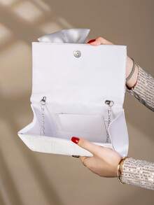 Geantă de mână din satin în formă de fluture, geantă de seară pentru petreceri