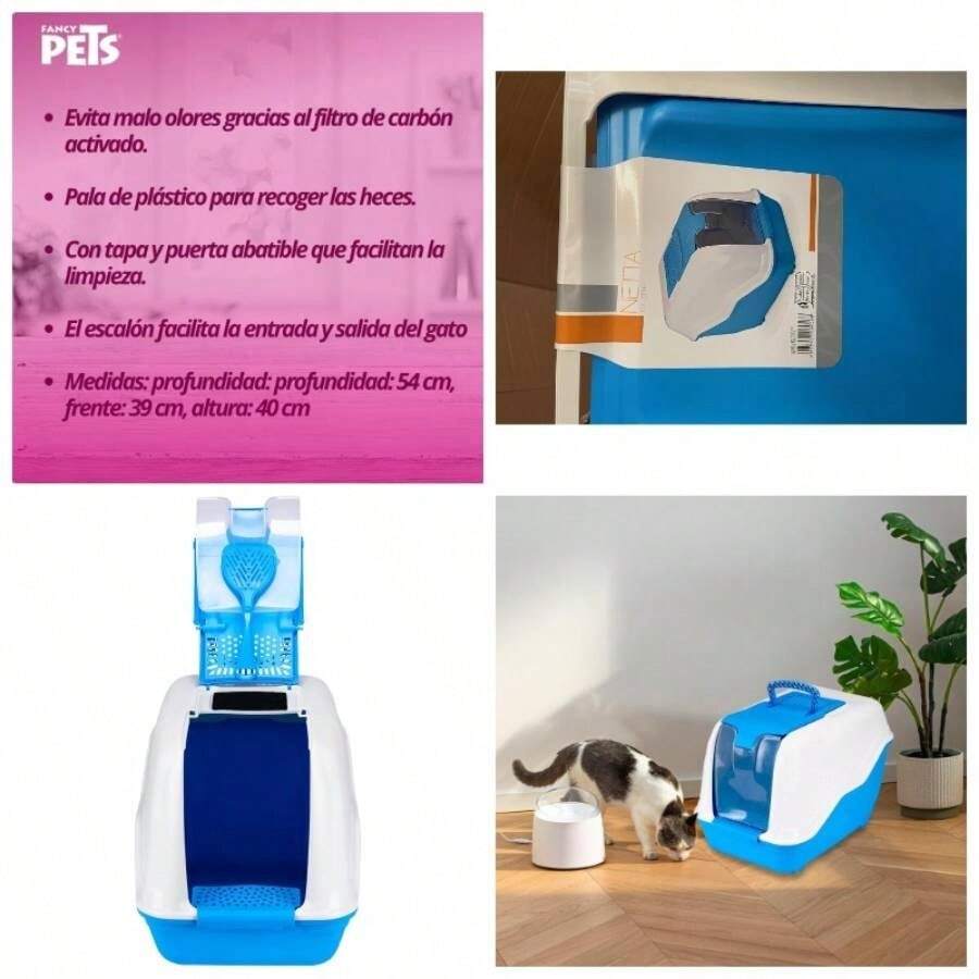 Fancy Pets Arenero con Tapa y Puerta Abatible para Gato Tamai Chico - Pequeño - Ver 1