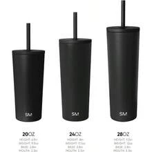 Vaso Trmico con Pajita y TapaVaso de Caf Botella de Agua Reutilizable de Acero Inoxidable Taza de Caf para ViajesRegalos para Mujeres HombresClassic Coleccin 710mlAlmond Birch - 830 ml + -Blanco invierno - Ver 4