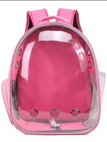 Pet Carrier Backpack, Cat Travel Bag, Breathable, Fashion Shope - Màu Hồng Tươi - Xem 1