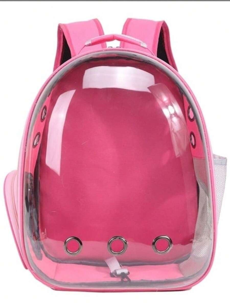 Pet Carrier Backpack, Cat Travel Bag, Breathable, Fashion Shope - Màu Hồng Tươi - Xem 1