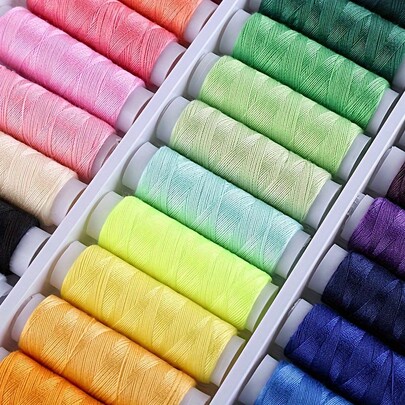 pince Set di fili in poliestere ad alta resistenza 402D (39 colori) - Fili da cucito universali per cucito a mano e a macchina, artigianato fai-da-te, trapuntatura e ricamo