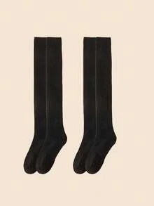 2/3/4/5 Paar Damen Winter Warm Überknie Socken, Damen Knie-/Oberschenkelhoch Socken, Dicke Warme Oberschenkel-/Kniestrümpfe, Verdickte Socken über den Knien, Herbst und Winter Warme Haushalts-Socken (Aufgrund von Licht und Winkel während der Aufnahme kann es leichte Farbunterschiede zum Produkt geben), Kuschelige Socken - Verschiedenfarbig - Übersicht 12