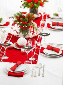 10 piezas Juego de Anillos para Servilletas Navideños, Soporte para Servilletas Corona de Bayas Rojas, Anillos para Servilletas Navideños para Decoraciones de Mesa de Navidad, Cenas y Bodas de Invierno