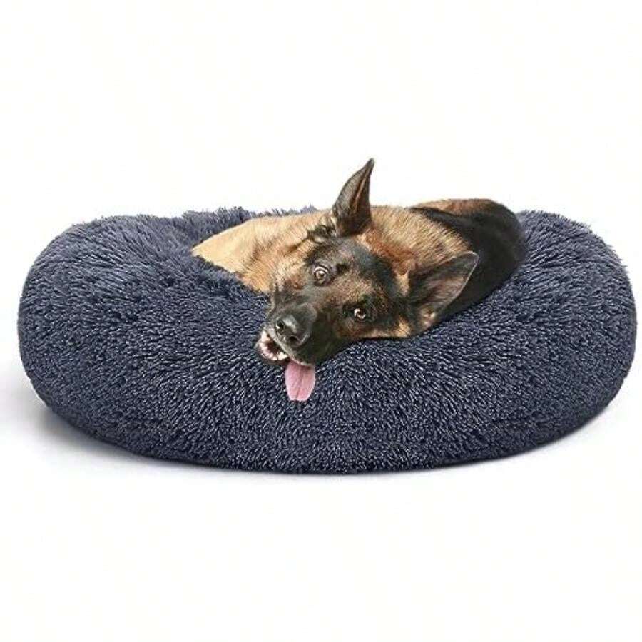 MIXJOY Orthopedic Dog Bed Comfortable Donut Cuddler Round Pet Beds Ultra Soft Washable Dog And Cat Cushion (20''/23''/30'') (23'', )(L(36''x 36'') Grey-Blue) - Type11 - 查看 1