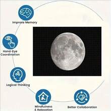 1000-Piece Round Moon Phase Jigsaw Puzzle For Adults - Large Size, Challenging Brain Teaser, Home Decor, Durable Paper Material