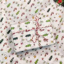 5/10/20/40pcs Christmas Lights Pattern Tissue Paper, Christmas Tree, Candy, Star -19.69 Inches * 13.78 Inches, Handmade Wrapping Paper, Easy To Protect Items, Gift Box Filler, Party Decoration - Christmas Style Design, Durable Packaging, Holiday Packaging, Holiday Decoration
