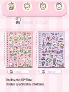 Este es un lindo libro de pegatinas DIY, con talla grande de 1,000 materiales de pegatinas adorables sin cortar, incluyendo un pequeño libro de pegatinas con nariz. Su característica es una variedad de patrones lindos adecuados para planificadores creativos lindos para collage, etiquetas, diarios de basura y accesorios decorativos de planificación creativa de múltiples escenarios.