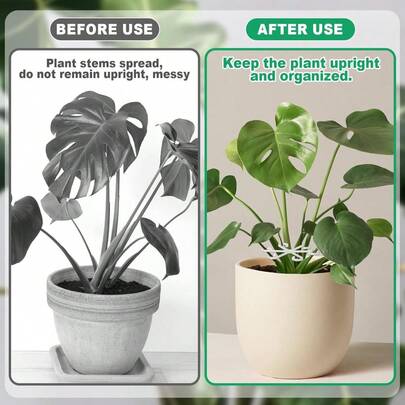 4 Packs Of Plant Support Clips: Sturdy Stem Clamps For Climbing Plants - Plastic Material