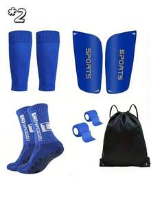 1 Set: Soccer Mid-Calf Leg Warmers + Sun Protection Arm Sleeves + Protective Leg Sleeves + Sports Suspenders + Drawstring Backpack, Professional Non-Slip Leg Warmers For Men & Women, Suitable For Ball Sports, Running, Outdoor Activities