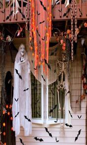 ZYFLSQ 120 Pcs Bats Wall Decor Halloween Decorations, 3D Bat Stickers For Home Decor 4 Size Scary Black Spooky Bats Party Supplies