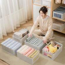 1 Stück große faltbare Kleidungsaufbewahrungsbox, multifunktionale Schubladenaufbewahrungsbox mit Deckel, transparentem Fenster, geeignet für Kleiderschrank, Schlafzimmer, Studentenwohnheim, Heimdekoration