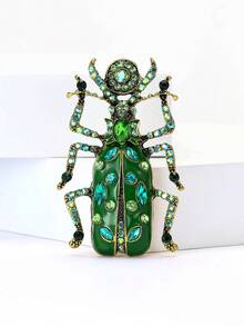 1 件女士水钻圣甲虫胸针、昆虫胸针、适用于包、毛衣、外套、帽子、鞋子、连衣裙、西装 - 甲蟲(4650) - 查看 12