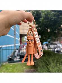 1PC "Shan Hai Jing" Character Mini Statues Keychains, Cartoon Plush Pendants, Silicone Car Keychains, Interesting Bag Accessories, Decorations, Fun School Decorations, Halloween Accessories, Teacher's Day Gifts, Christmas Gift Ideas,Brainrot,Brainrot