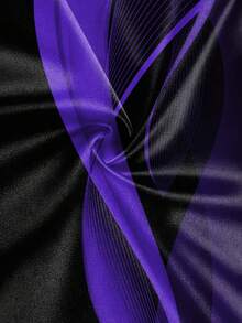 Men's Striped Casual/Business Long Sleeve Polo Shirt, Autumn - 紫色 - 查看 4