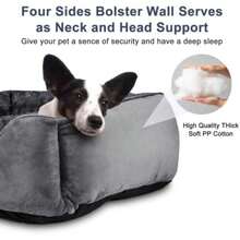 JOEJOY Rectangle Dog Bed For Large Medium Small Dogs - Washable Orthopedic Sofa Bed, Soft Breathable Puppy & Pet Cuddler, Durable Calming Dog Bed With Anti-Slip Bottom, Multiple Sizes,(XL(35"X 25"X 10") Dark Grey) - Type21 - 查看 3