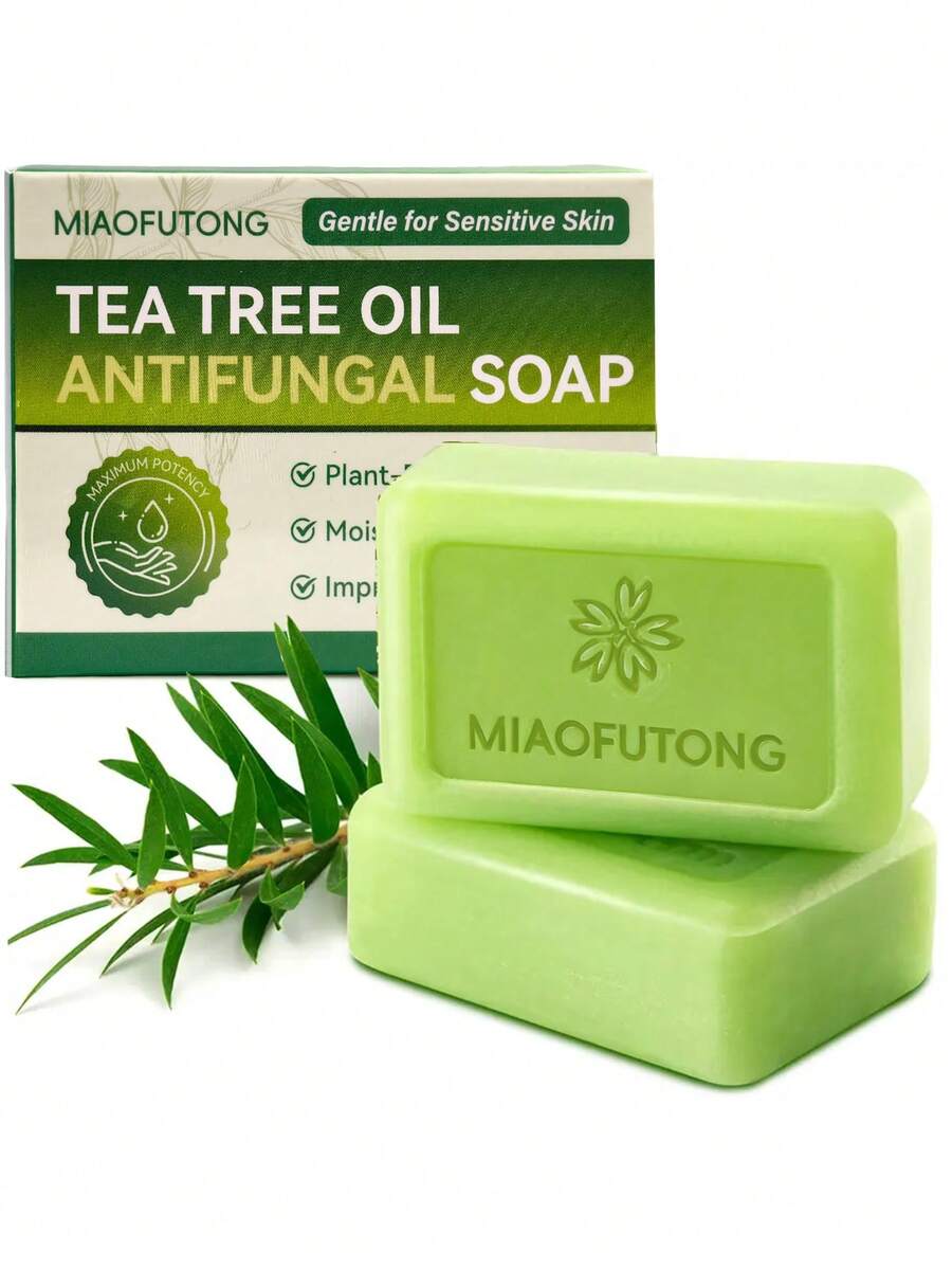 1Pc 115g Tea Tree Essential Oil Soap Handmade Soap, Bath Cleanser, Tea Tree Soap Facial Soap Herbal Essential Oil Soap, Deep Cleansing Skin, Moisturizing Skin Suitable For All Skin Types Refreshing Face & Body Wash For Skin Clarity & Daily Freshness - Nhiều mùi hương - Xem 1