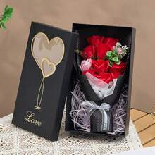 11 piezas Ramo de flores de jabón de rosa artificial en caja de regalo | Regalo para el Día de la Madre/Día de San Valentín/Navidad | Diseño impermeable de alta gama | Adecuado para regalos de cumpleaños, Día de San Valentín, Navidad - Multicolor - Ver 3