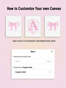 3 buc/set neînrămat personalizat nume pânză poster artă de perete, nume poster decor acasă, desene animate literă fluture element pânză poster, imprimat cameră copii living dormitor, cadou perfect de sărbători