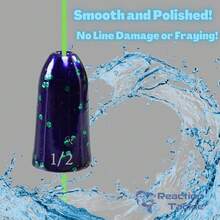 Pesos de Gusano de Tungsteno Reaction Tackle para Pesca de Lubina - Plomos en Forma de Bala para Texas y Carolina Rig - Escarabajo de junio - Ver 6