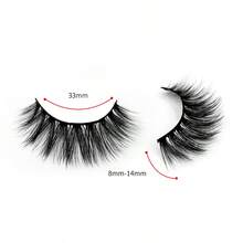 3D Thick False Eyelash 1-Pair Set V-Series Cotton Thread Stem False Eyelash Natural Slimming Natural Beauty Eyelash - V15 - 查看 3