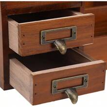 - Organizador de maquillaje de madera rstica con cajones, organizador superior, exhibicin de joyas - inicial - Ver 7