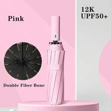 24骨自动雨伞，防风耐用，男士必备商务配件，两用防紫外线遮阳篷，防晒防雨