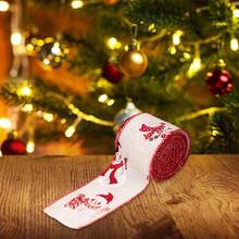 Christmas Ribbons Colorful Letter/Snowman Christmas Wide Ribbons - 白色 - 查看 4