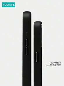 1pc Koolife Skin-Friendly Electroplated Matte Magnetic Protective Case, Anti-Slip Anti-Drop, Skin-Friendly Matte, Ultra-Thin Hard Shell, PC+TPU, Compatible With IPhone 17 ProMax/17/17 Pro/17 Air/16/16 Pro/16 Plus/16 ProMax/11/11 Pro/11 ProMax/12/12 Pro/12 ProMax/13/13 Pro/13 ProMax/14/14 Plus/14 Pro/14 ProMax/15/15 Pro/15 Plus/15 ProMax/16/16 Pro/16 Plus/16ProMax/17/17 Pro/17 Plus/17 ProMax,GIF-FOR-YOU - 黑色 - 查看 3