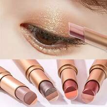 3-Color Eyeshadow Stick, Smooth Pearl Gradient Eyeshadow, Glitter Powder, Beginner-Friendly Eyeshadow Stick - Nhiều màu - Xem 2