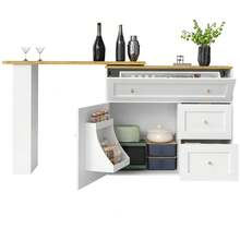 Slide Out Organizer - White + MDF+Metal - View 8