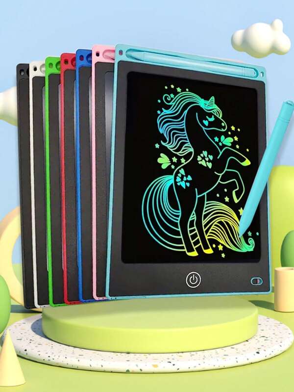 RSP 1 pieza/2 piezas Tableta de dibujo LCD de 8.5 pulgadas, Tableta de escritura, Pizarra para garabatear, Pizarra de grafiti a color, Pizarra de mensajes, Borrado con un solo toque, Reutilizable, Herramientas educativas familiares, Útiles escolares, Regalos para fiestas