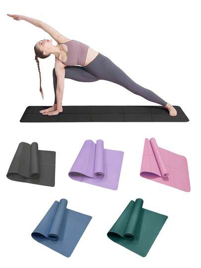 1pc EVA Non-Slip Yoga Mat For Beginners, Fitness & Dance, Available In 5 Colors
