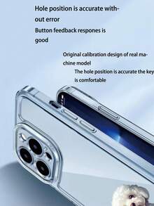 Crystal Clear Space Case Full-Body Shockproof TPU Material Little Teddy Dog Pattern Design Precision Cutouts For IPhone And  Perfect Fit To Handle Everyday Drops And Lmpacts - Trong sáng - Xem 2