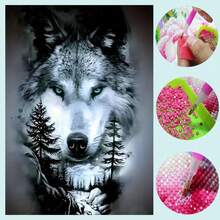 1pc DIY Diamond Painting - Wolf, Full Drill, Home Decor, 11.8*15.7in/30*40cm