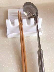 3pcs Kitchen Spatula Rack, Spoon/Chopsticks/Lid Storage Pad, Multi-Functional Household Storage Rack, 4 Card Slot Stove Appliance Bracket Easy To Clean, With Hanging Holes For Hanging And Draining, Multi-Functional Kitchen Storage Rack - Spatula, Spoon And Lid Hanging Rack | Household And Camper Countop Storage Rack, Practical Hook (Color Random)