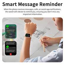 全新 1.83 英寸高清全触屏智能手表，男女通用，220mAh 超长续航，多种运动模式，莫兰迪色表带，双表带，电话拨号/接听，计步器，卡路里计数，消息提醒和呼叫提醒，多功能智能手表，圣诞礼物