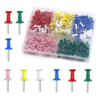 240pcs Set Of 6-Color Small-Size Colored I-Head Drawing Pins For Campus Bulletin Boards Decorative Fixing Pins 8x23mm Artist's Drawing Pins