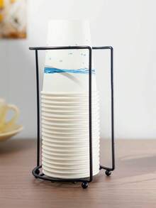 1pc Luxury Paper Cup Holder, Disposable Cup Organizer, Water Dispenser Cup Rack, Tabletop Paperless Easy Cup Holder, Cup Dispenser, Creative Cup Rack, Hygienic, Tidy
