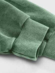 男士休闲连帽衫，赛车创意印花，高品质棉质抓绒卫衣，适合秋冬季穿着。 - 綠色 - 查看 7