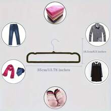 20/10/5/1 Stück Samt Hosenbügel, Kleiderständer Samt Hosenbügel mit 360° drehbaren Haken, platzsparender Kleiderschrank Organizer, rutschfeste Beschichtung, multifunktional für Jeans, Schals, BHs und Handtücher Aufbewahrung und Aufhängen - Verschiedenfarbig - Übersicht 2