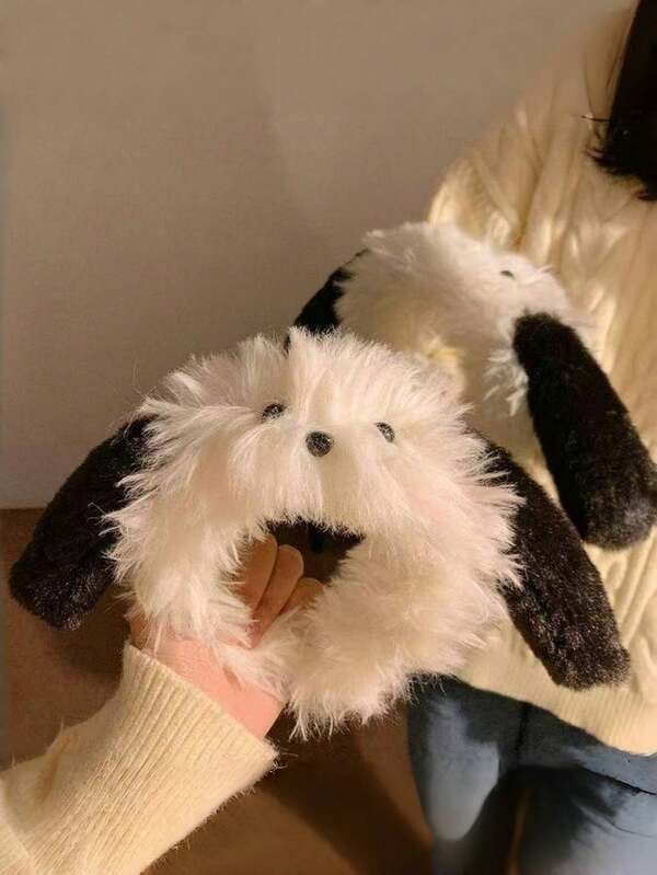 1 tiara com orelhas de cachorrinho de pelúcia fofa, para mulheres, adequada para máscara facial, lavar o rosto, maquiar-se, acessório de cabelo divertido para outono/inverno, presentes, viagens, presentes para mulheres, acessórios para cabelo, lembrancinhas.