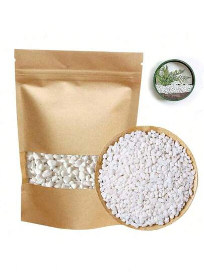 Piedras blancas mini decorativas, relleno de jarrones, para suculentas, cactus, bonsái, jardinería DIY, jardín de rocas, exterior e interior, grava para acuario, pecera, terrario, jardín de hadas, capa superior